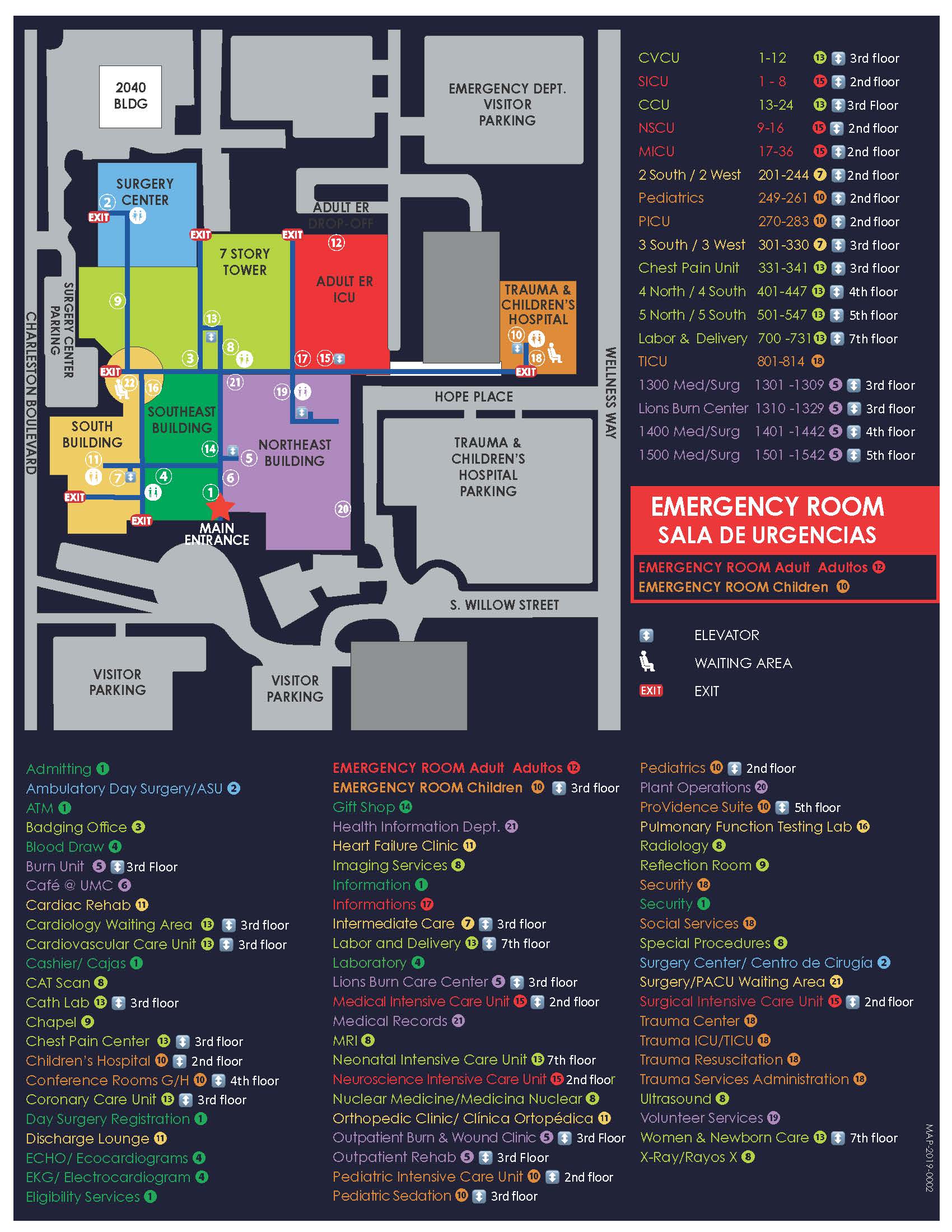 UMCSN Parking And Building Map 