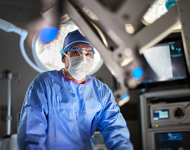 UMC doctor using robotic surgery device