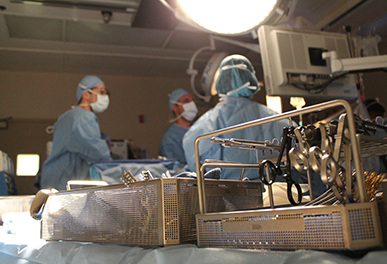 Three UMC doctors in surgery room